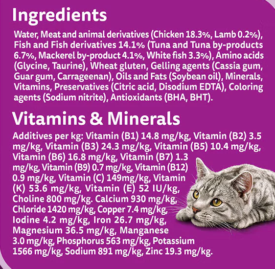 Whiskas Oceanfish Pouches Adult Wet Cat Food in Jelly
