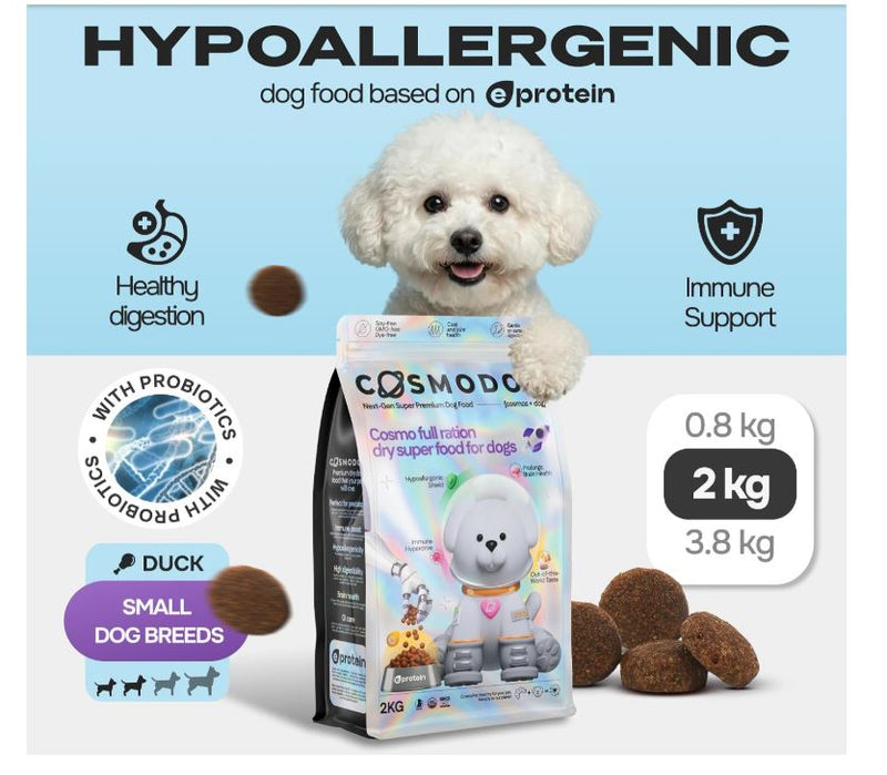 Cosmodog Duck Probiotics Small Breed Dry Dog Food  2kg
