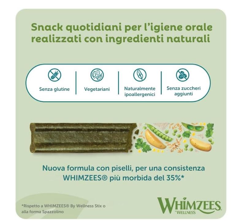 WHIMZEES Soft Dental Dog Treats Medium 14pcs 420g