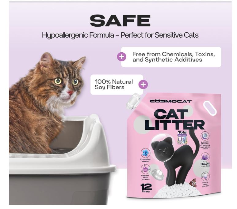 Cosmocat Lavender Scented Tofu Cat Litter