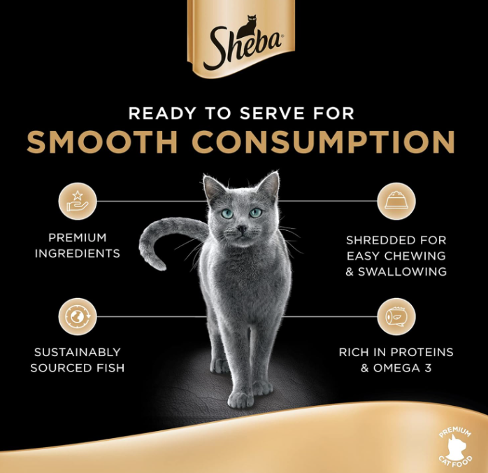 Sheba Fillets Chicken Shrimp and Tuna Wet Cat Food