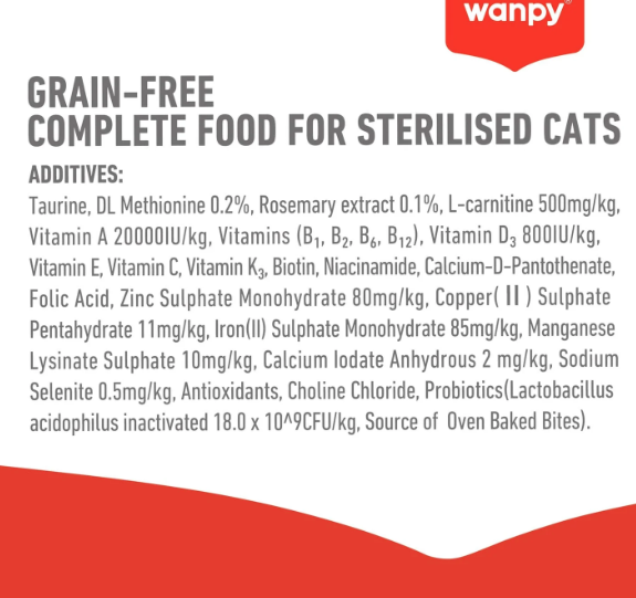 Wanpy Grain Free Sterilized Cat Food Salmon and Tuna Recipe 1.5kg