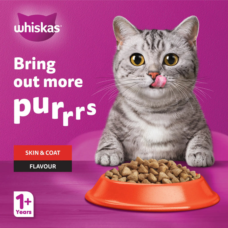 Whiskas Adult Skin & Coat Chicken and Salmon Dry Cat Food 1.1kg