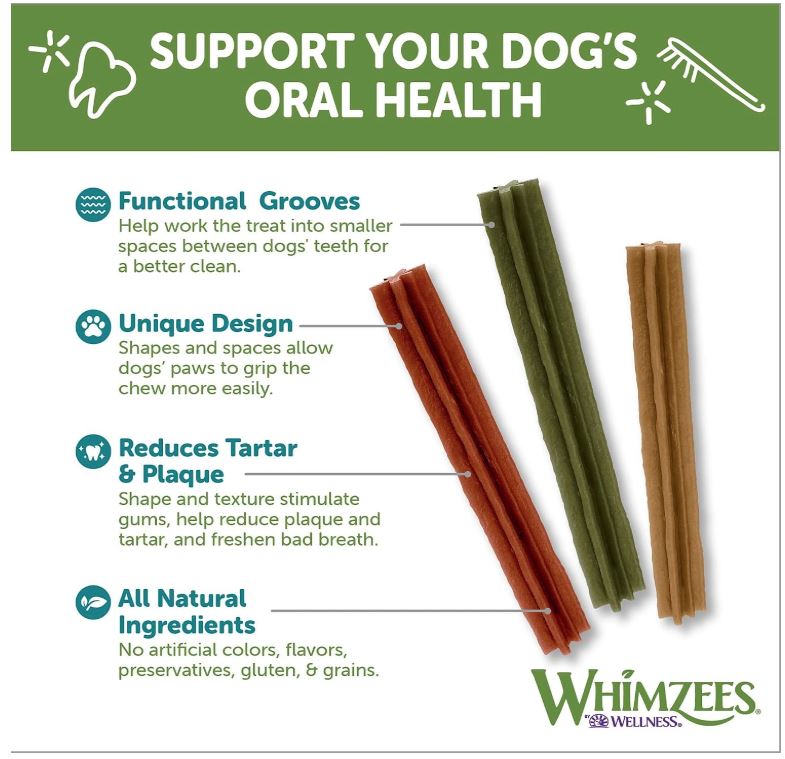 WHIMZEES Stix Large Dental Dog Treats 7 Pieces 420g