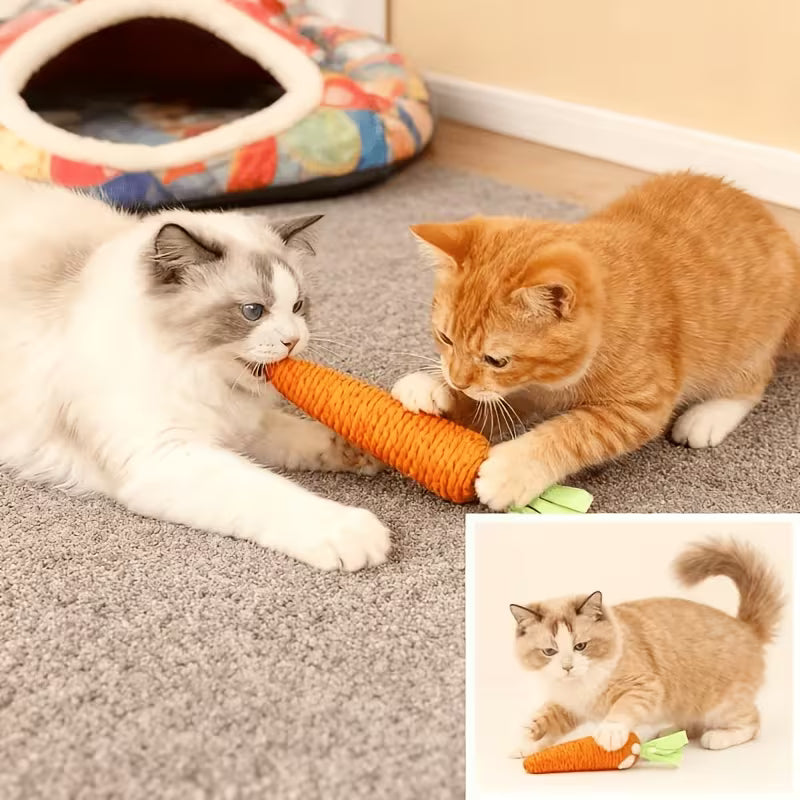 Carrot Shaped Cat Biting Toy