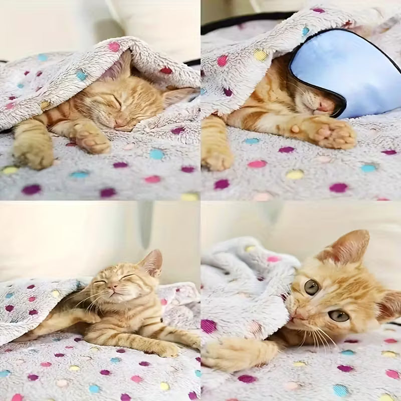 Pink Soft Pet Blanket for Cats and Dogs