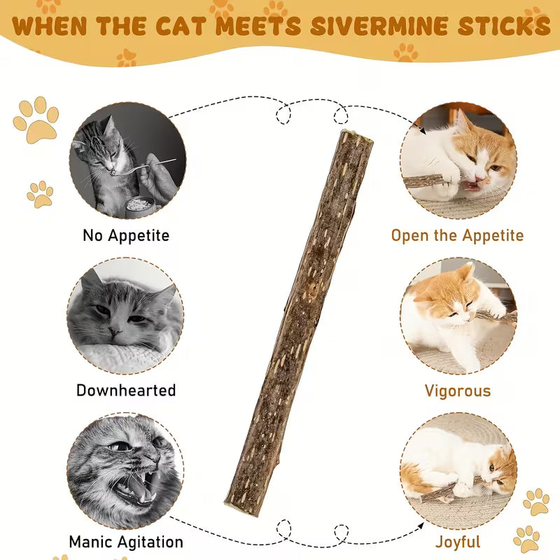 Biting Sticks for Kittens and Adult Cats