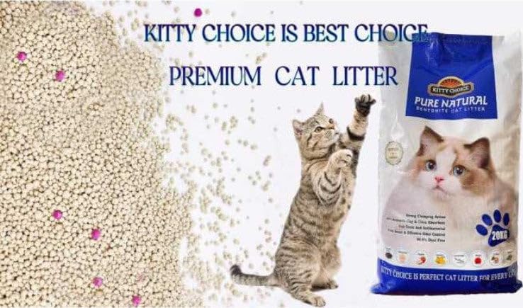 Kitty Choice Pure Natural Bentonite Cat Litter – 20kg