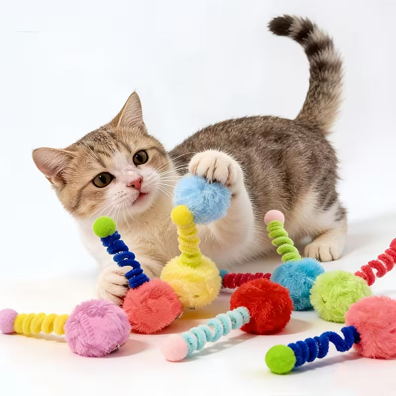 Colorful Spring Ball Cat Toy