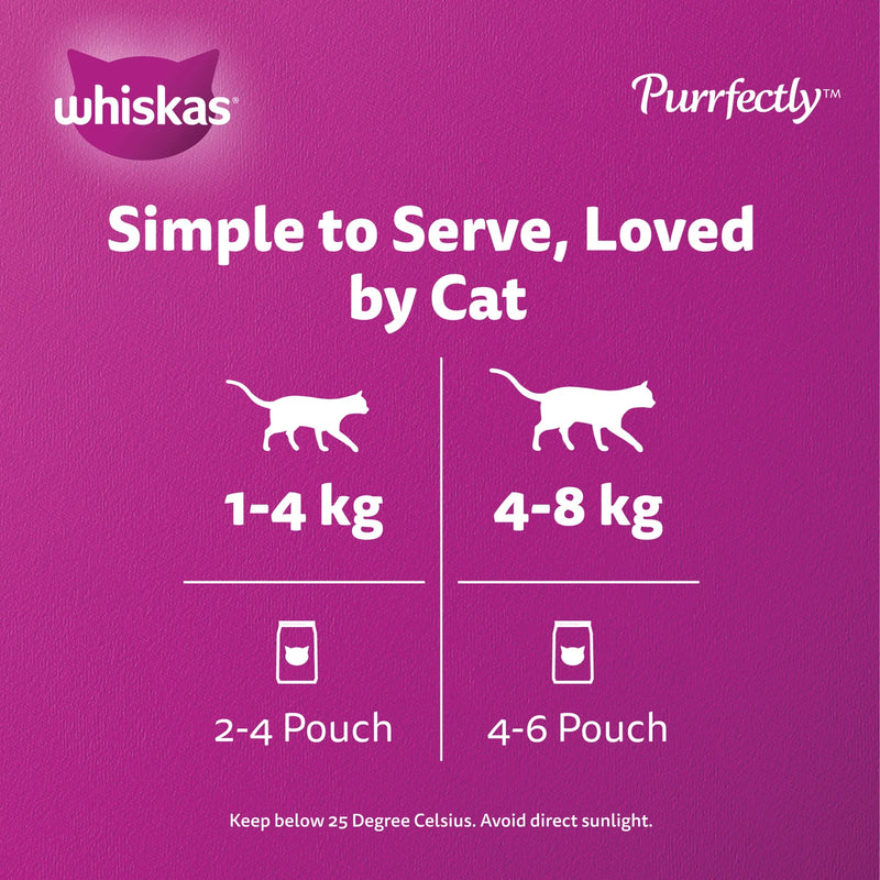 Whiskas Purrfectly Chicken Wet Cat Food in Gravy 80g