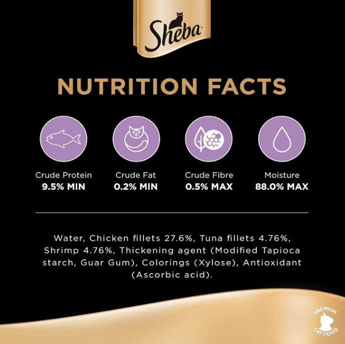 Sheba Fillets Chicken Shrimp and Tuna Wet Cat Food