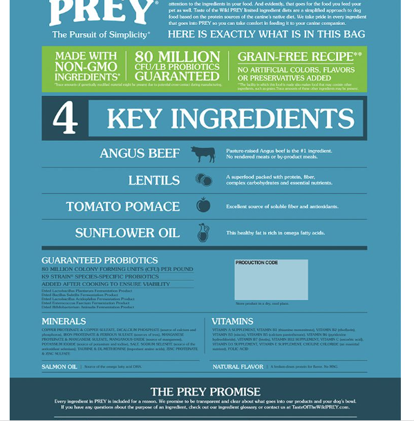 Taste of the Wild Prey Angus Beef  3.6kg