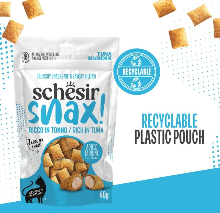Schesir Snax Crunchy & Creamy Tuna Cat Snack 60g