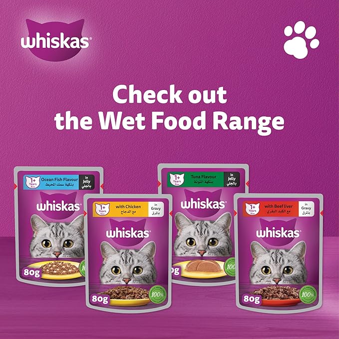 Whiskas Beef and Liver in Gravy Wet Cat Food 80g