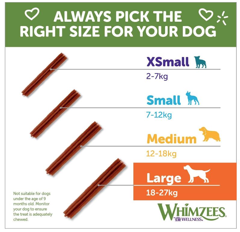 WHIMZEES Stix Large Dental Dog Treats 7 Pieces 420g
