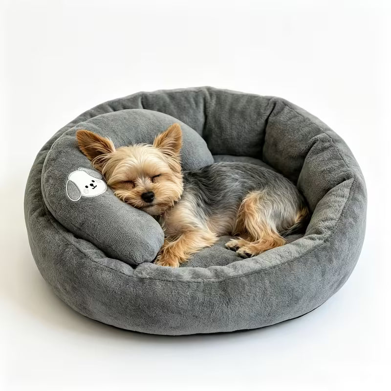 Gray Rabbit U-Shaped Pet Neck Pillow