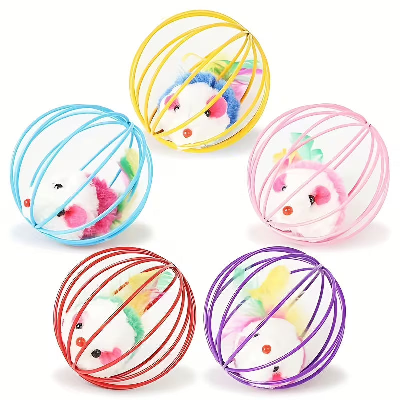 Caged Mouse Random Cat Toy