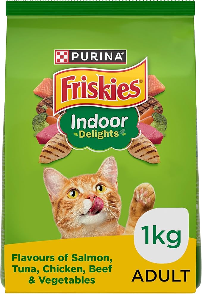 Purina Friskies Indoor Delights Adult Dry Cat Food – 1kg