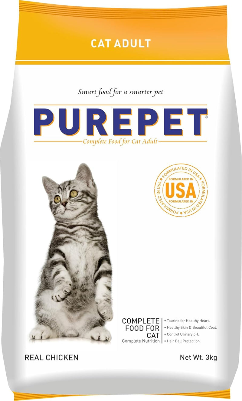 Purepet Adult Cat Food Real Chicken – 3kg