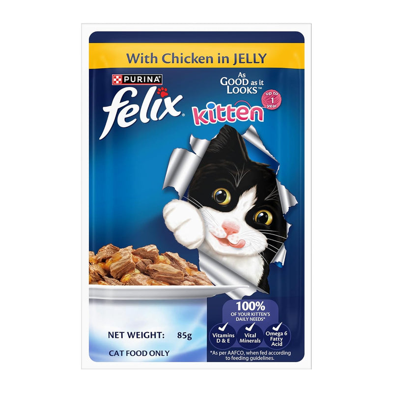Purina Felix Kitten with Chicken in Jelly 85g