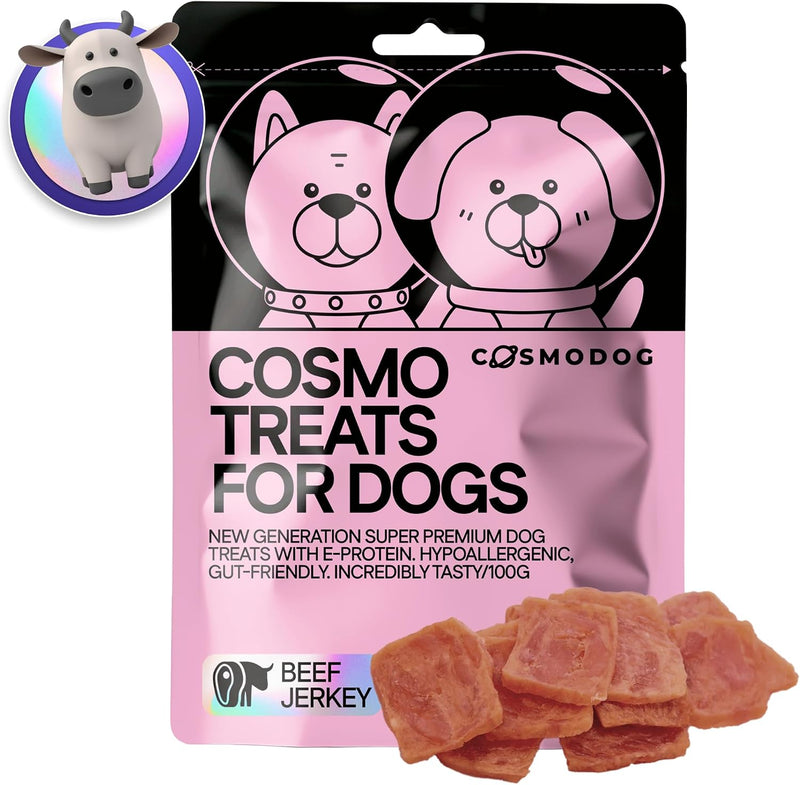 Cosmodog Beef Jerky Dog Treats  Doypack