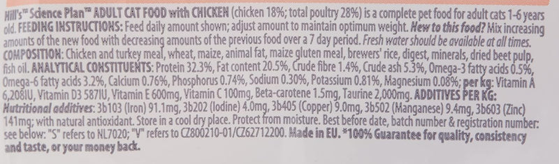 Hill’s Science Plan Adult 1–6 Cat Food with Chicken