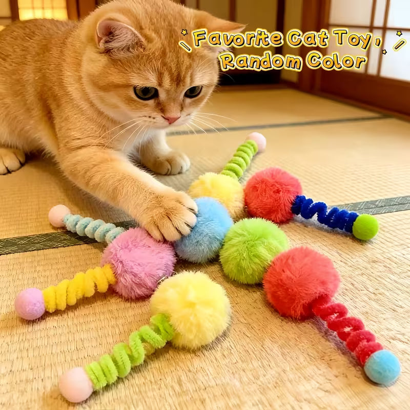 Colorful Spring Ball Cat Toy
