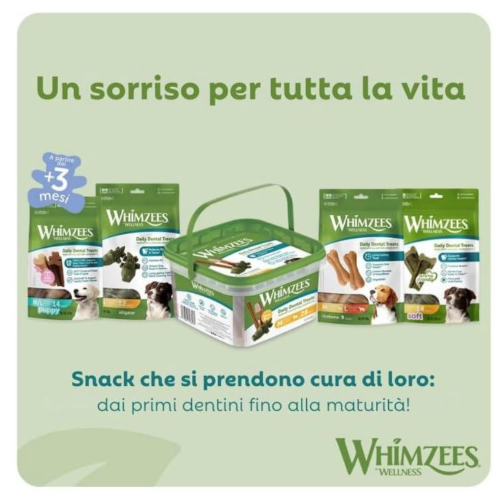 WHIMZEES Soft Dental Dog Treats Medium 14pcs 420g