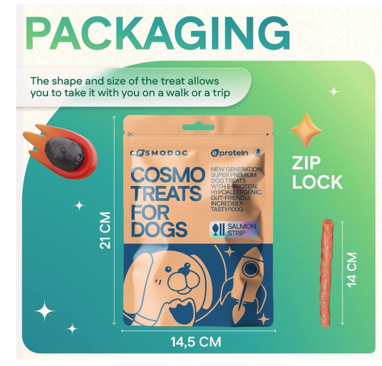 Cosmodog Salmon Strip Dog Treats