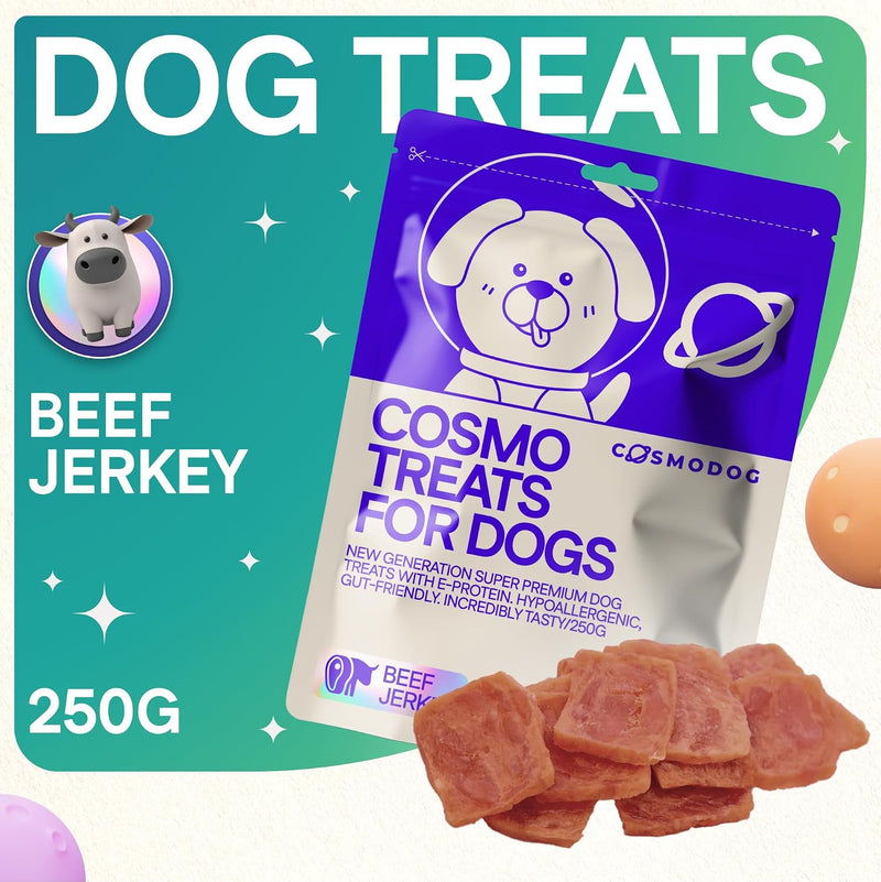 Cosmodog Beef Jerky Dog Treats  Doypack