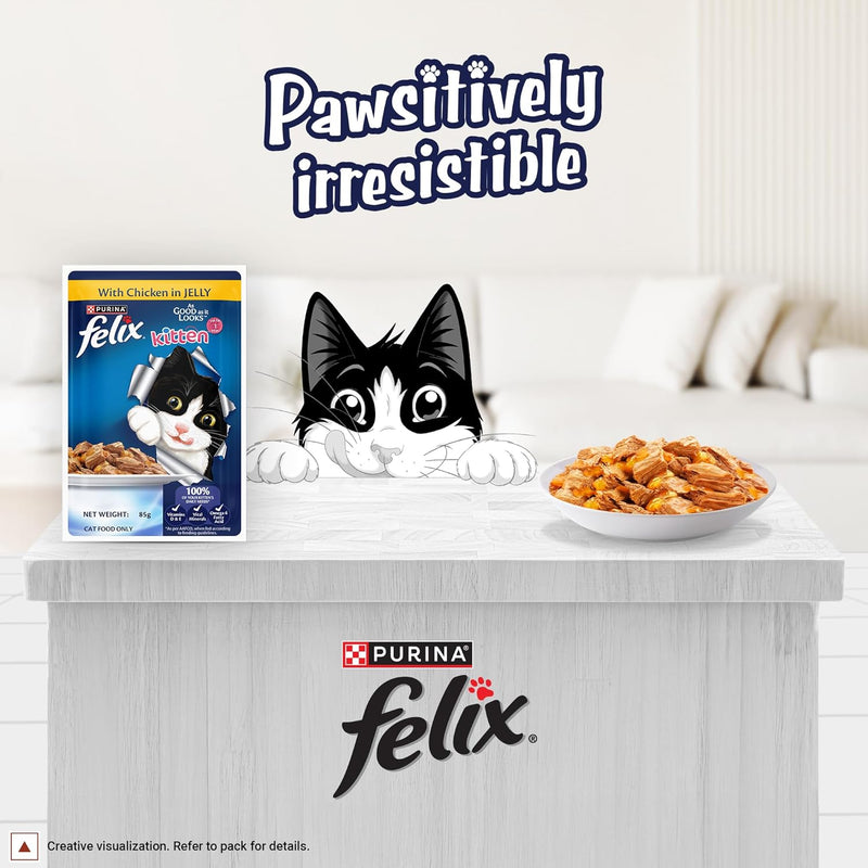 Purina Felix Kitten with Chicken in Jelly 85g
