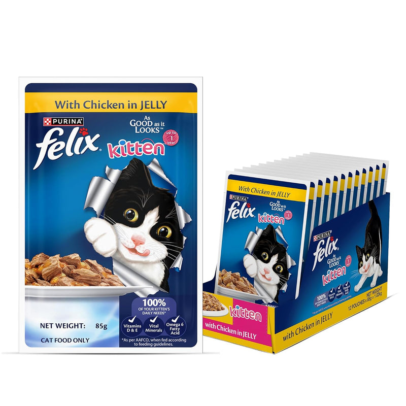 Purina Felix Kitten with Chicken in Jelly 85g