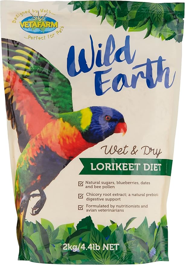 Vetafarm Wild Earth Wet & Dry Lorikeet Diet – 2 kg