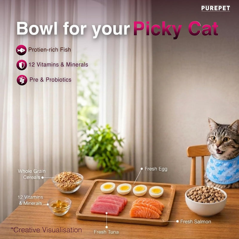Purepet Adult Cat Food Tuna and Salmon – 3kg