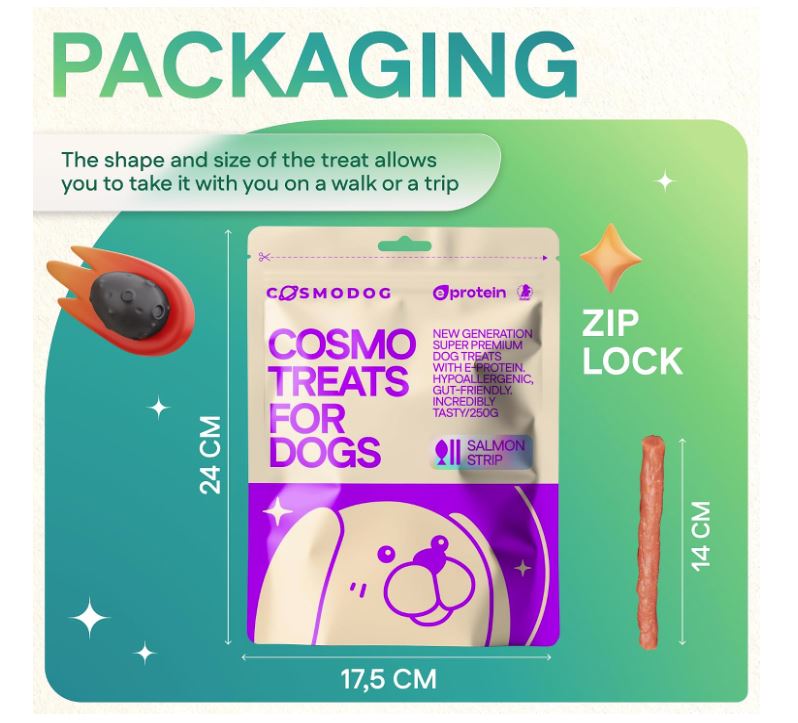 Cosmodog Salmon Strip Dog Treats