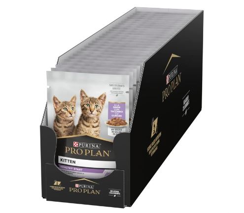PURINA PRO PLAN Kitten Wet Cat Food Turkey in Gravy  26 × 85g