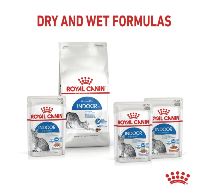 Royal Canin Feline Health Nutrition Indoor Sterilised Jelly Wet Cat Food 12 x 85g
