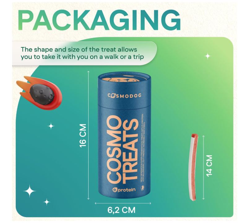 Cosmodog Salmon Sandwich Dog Treats Tube 150g