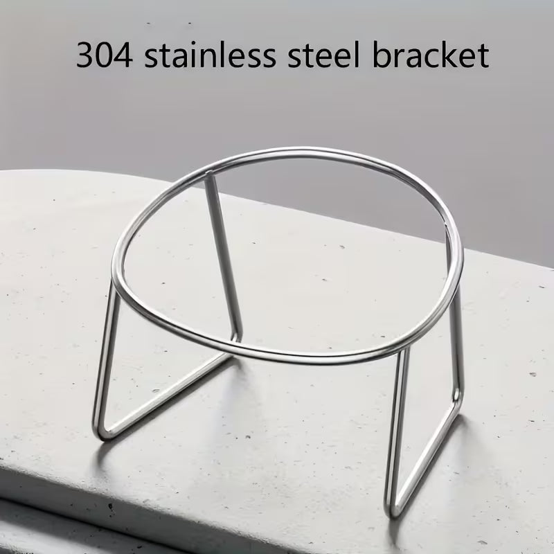 Stainless Steel Elevated Cat Feeding & Water Dish - Silver