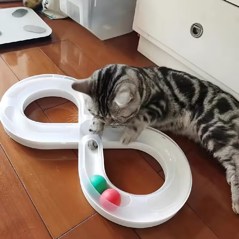 Interactive Cat Turntable Track