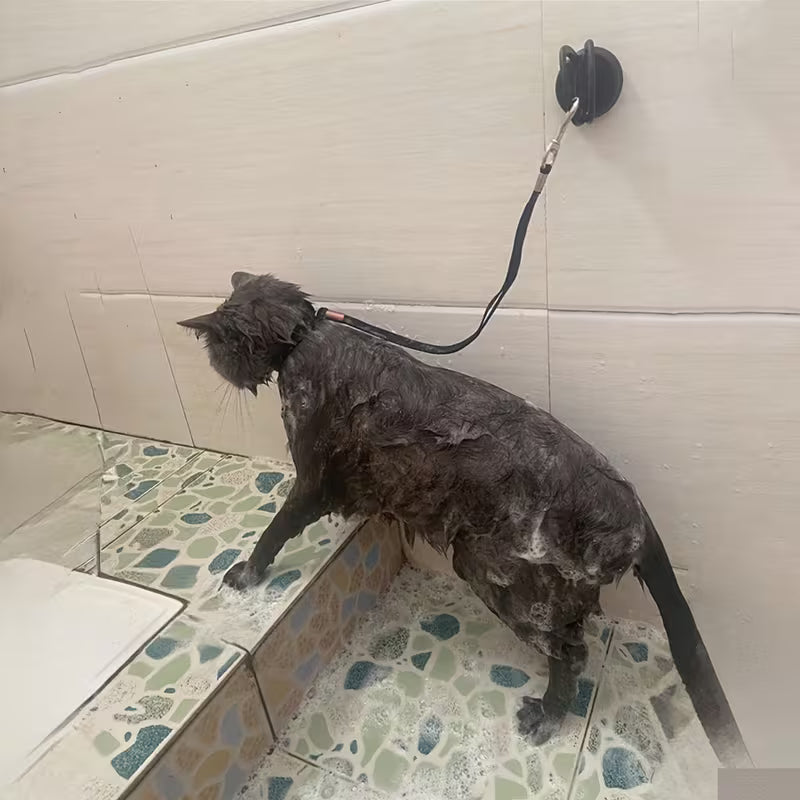 Pet Bath Holder with Suction Cup and Lifting Rope