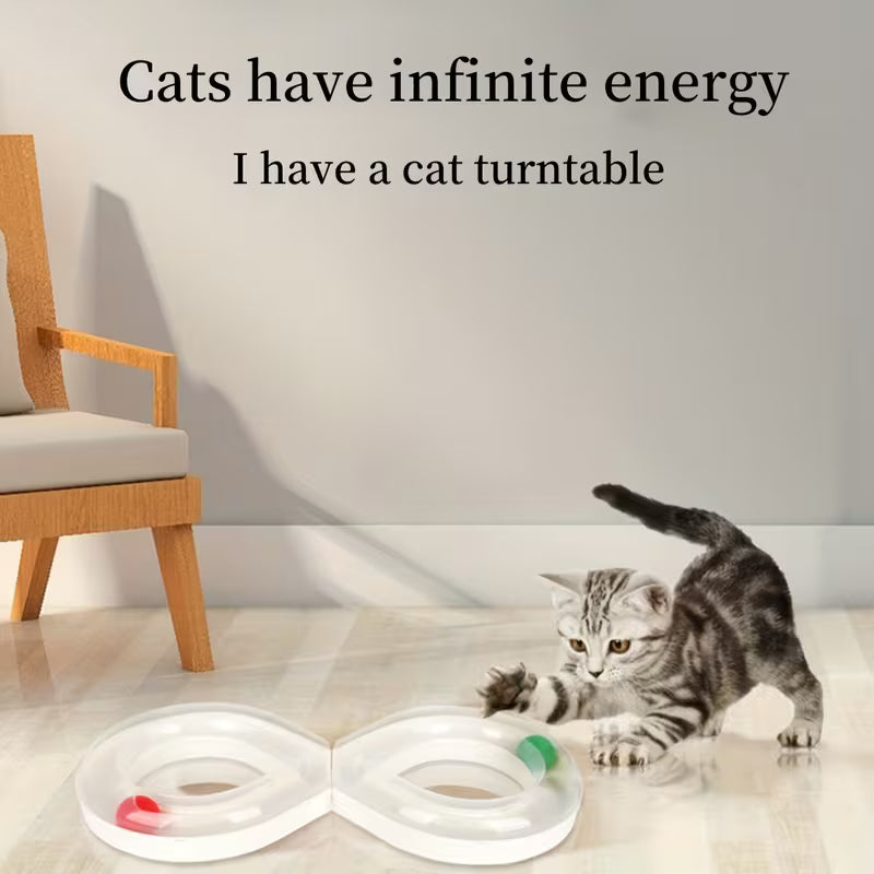 Interactive Cat Turntable Track