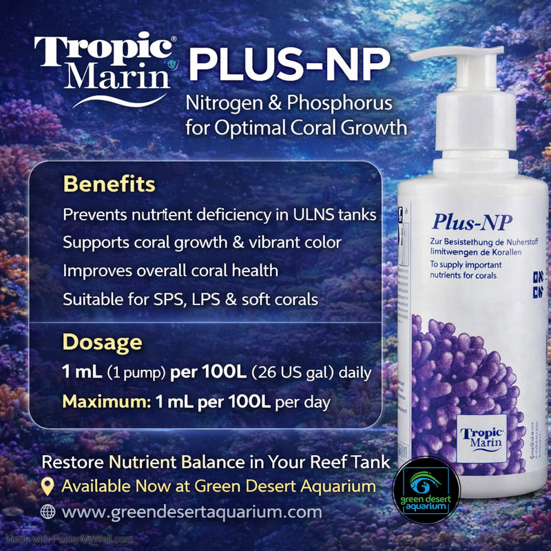 Tropic Marin Plus-NP 250mL – Nitrogen & Phosphorus Additive for Reef Aquariums