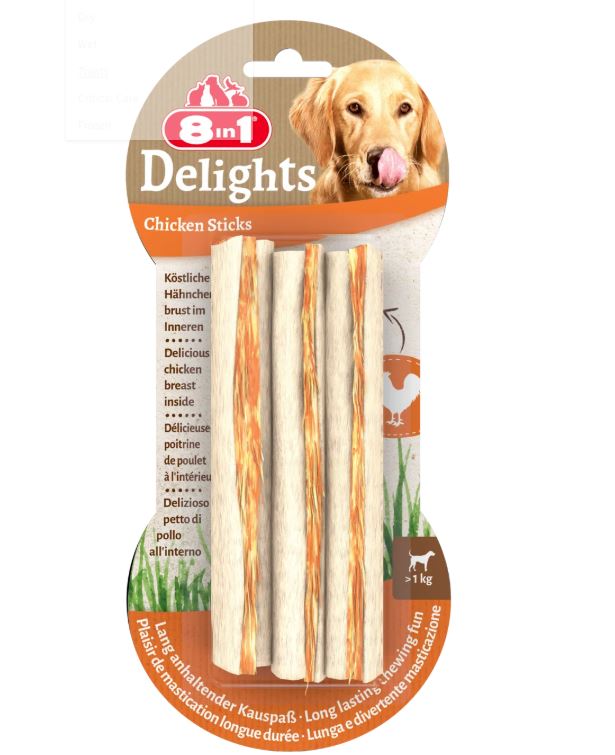 8in1 Delights Chicken Sticks 75 g