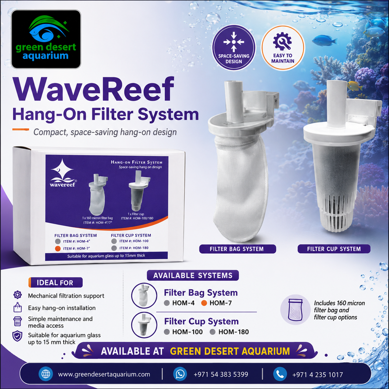 WaveReef Hang-On Filter System for Aquarium – Filter Bag & Filter Cup System