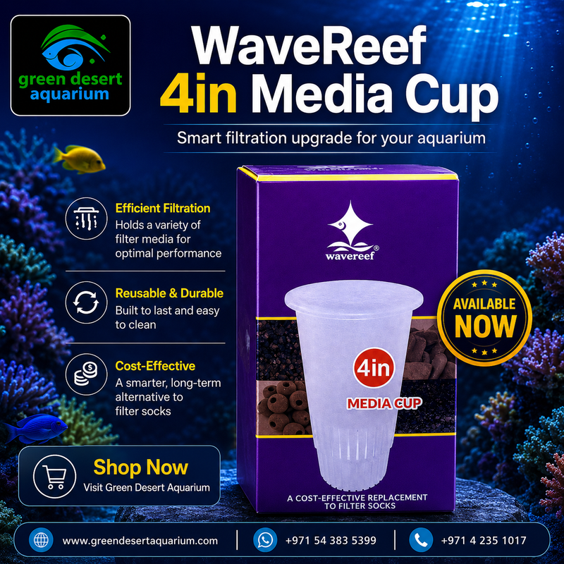 WaveReef 4in Media Cup | Aquarium Filter Media Cup for Reef & Freshwater Tanks