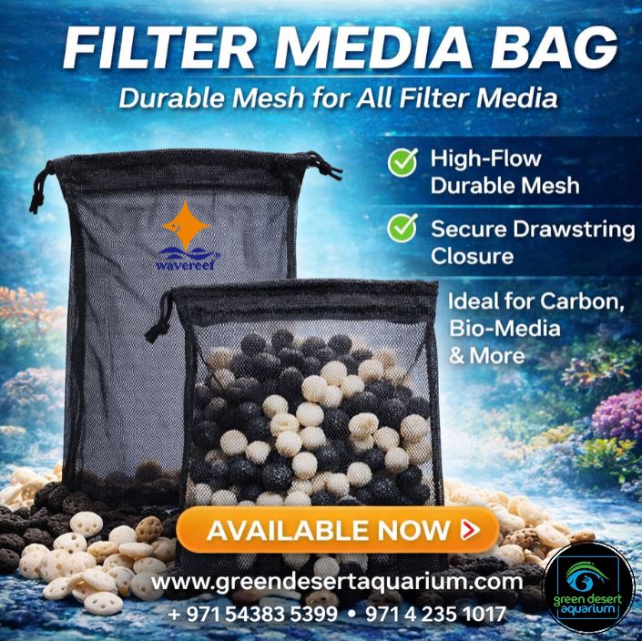 WaveReef Filter Media Bag Large – Durable Mesh Bag for Aquarium Filter Media (30×25 cm)