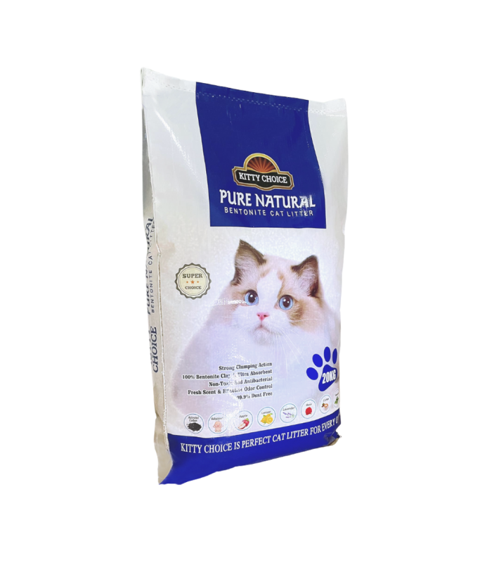 Kitty Choice Pure Natural Bentonite Cat Litter – 20kg