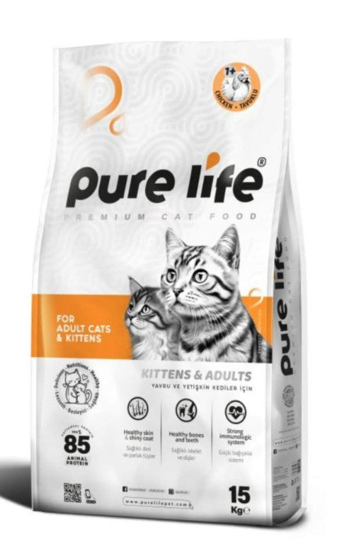 Pure Life Adult Cat Food Chicken  15kg