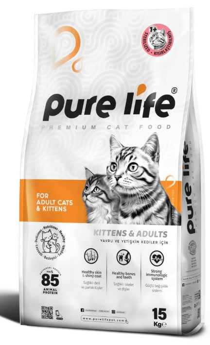 Pure Life Adult Cat Food Chicken  15kg